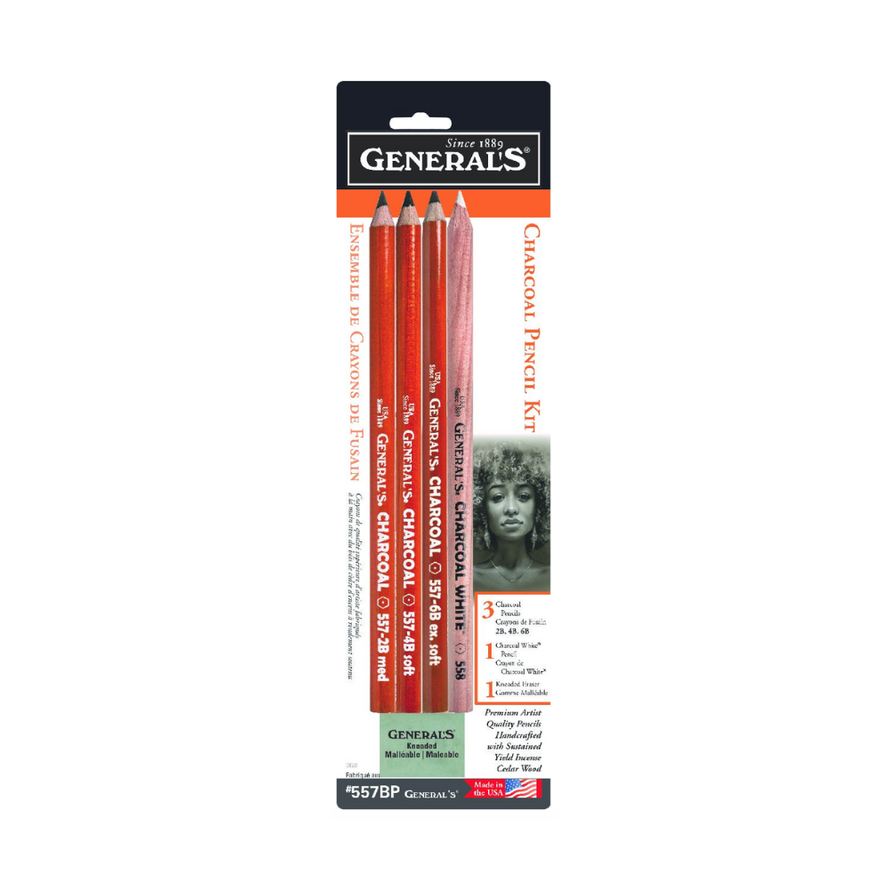 General's 557 Series Charcoal Pencil HB Charcoal Pencil Generals Hb