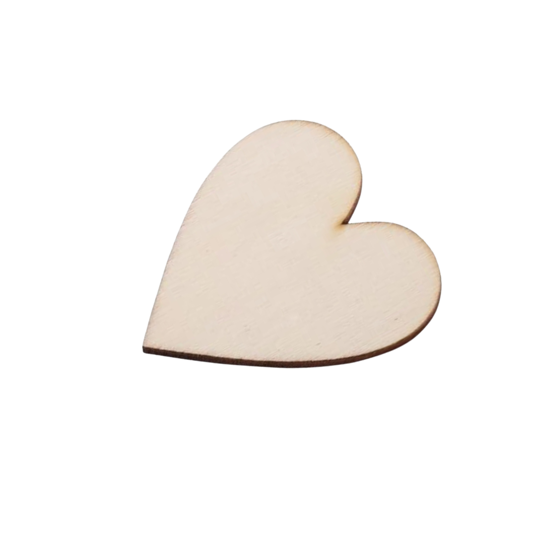 Wooden Heart Cutout 1.5