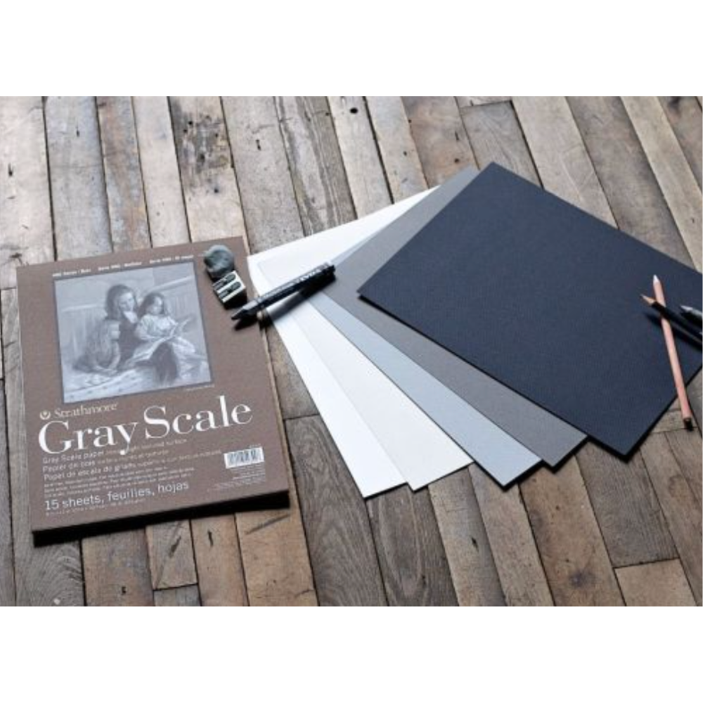 Strathmore 400 Gray Scale Paper Pad 9x12" 15 Sheets