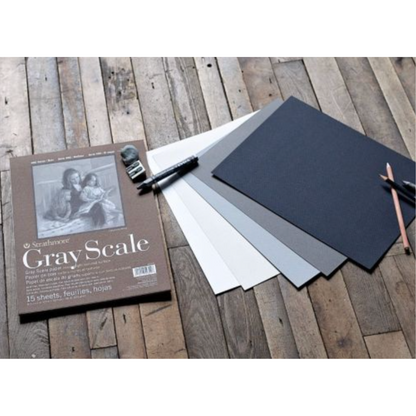 Strathmore 400 Gray Scale Paper Pad 9x12" 15 Sheets