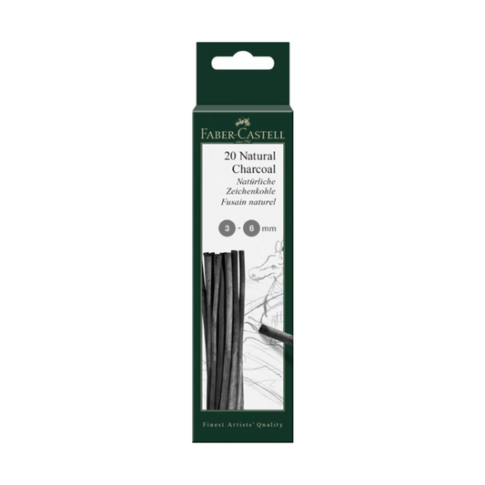 Faber-Castell Pitt Natural Charcoal Sticks Pack 3-6mm