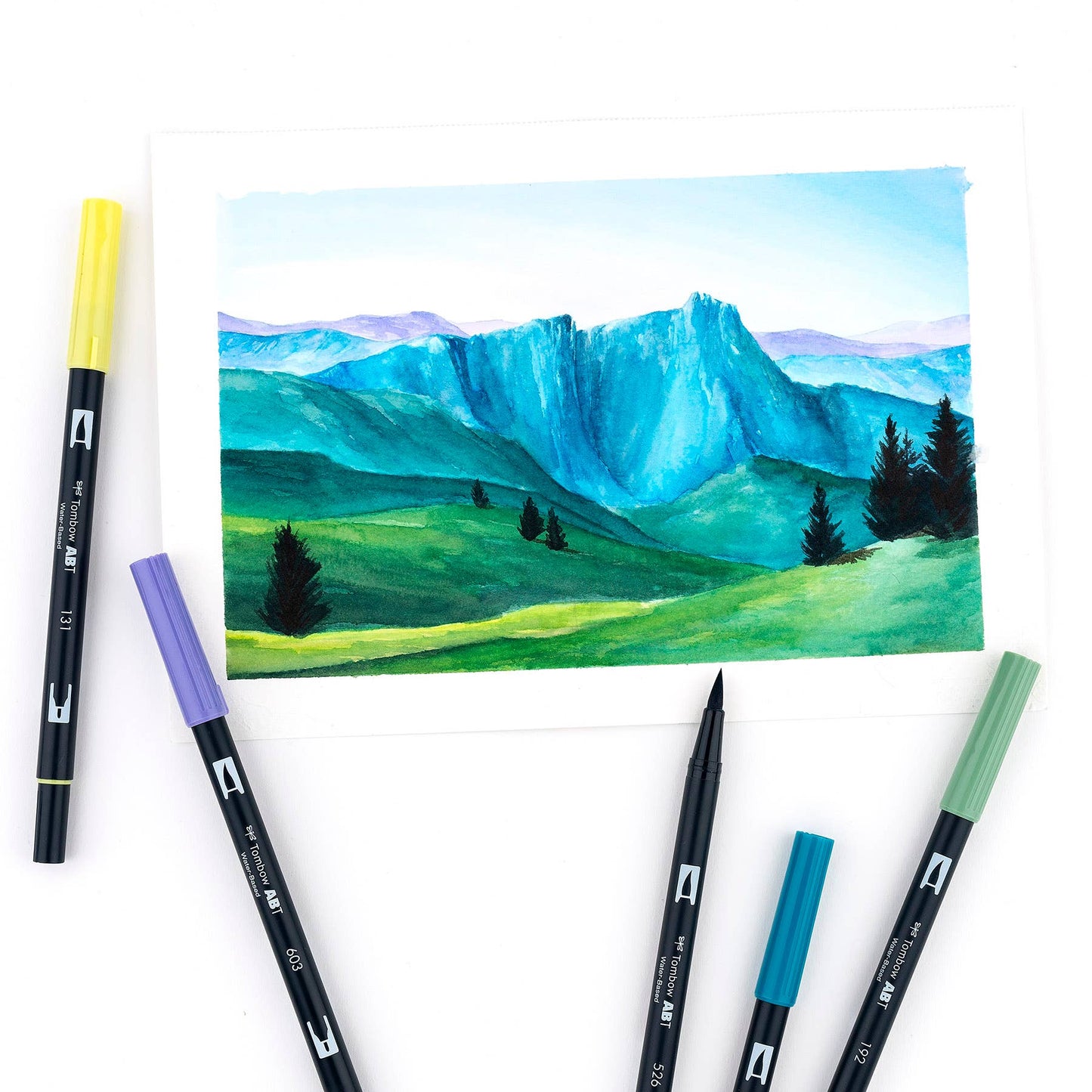 Tombow Dual Brush Pen Art Marker Set of 6 "Landscape Colours"