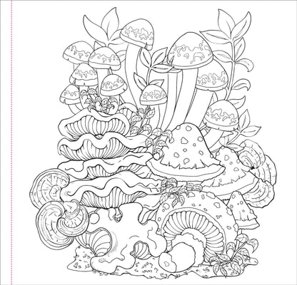 "Mushrooms" Colouring Book