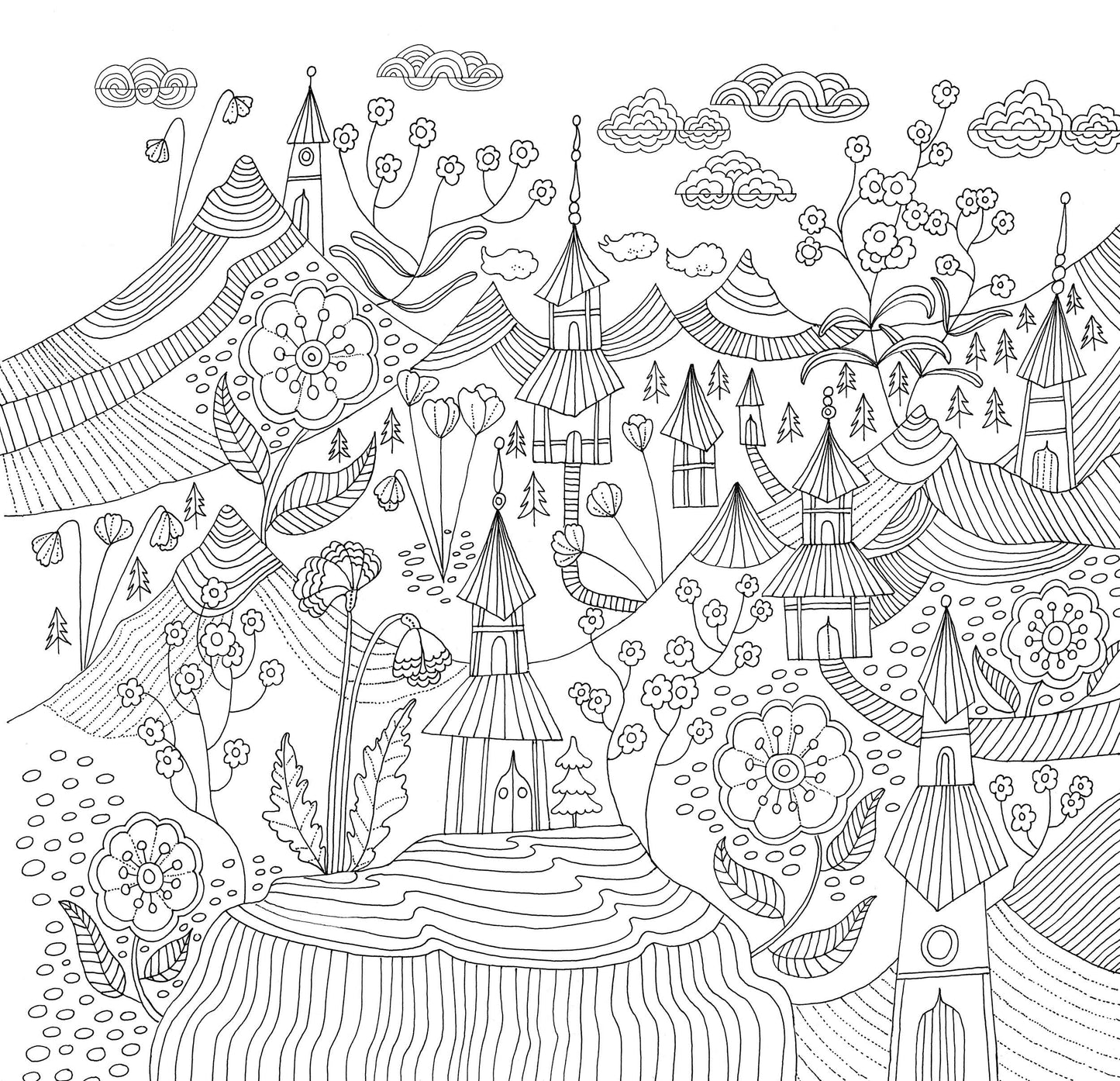 "Zen Garden" Colouring Book