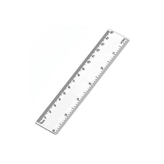 Clear Plastic Ruler 6"