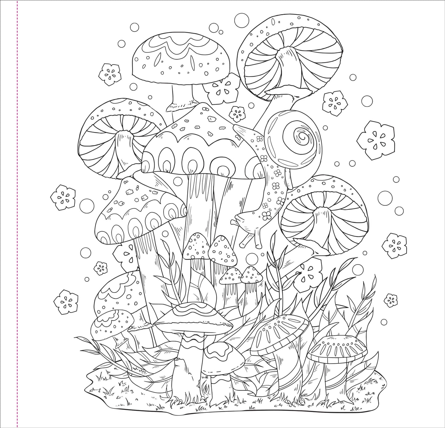 "Mushrooms" Colouring Book