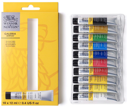 W&N Galeria Acrylic Colours Set of 10 Tubes (12ml)