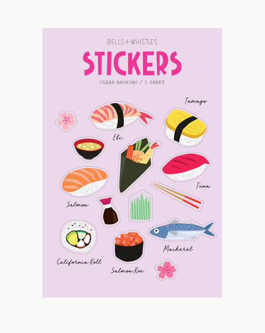 Sushi Clear Sticker Pack