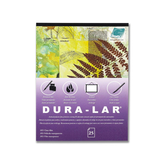 Clear Dura-Lar Pack of 25 Sheets .005 9x12"