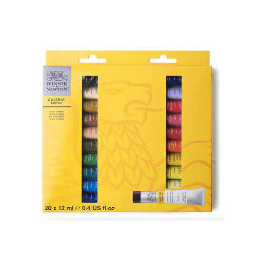 W&N Galeria Acrylic Colours Set of 20 Tubes (12ml)