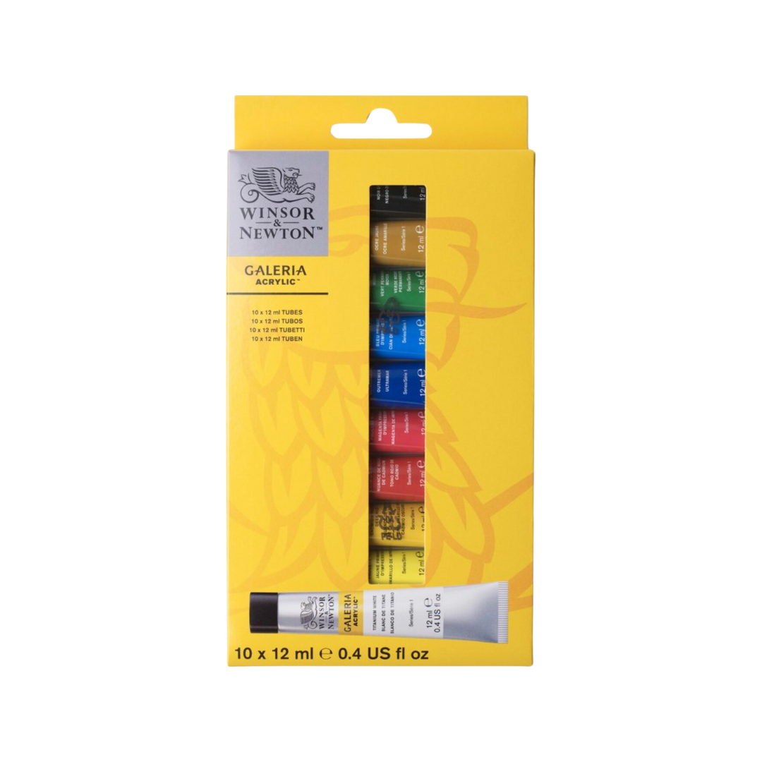 W&N Galeria Acrylic Colours Set of 10 Tubes (12ml)