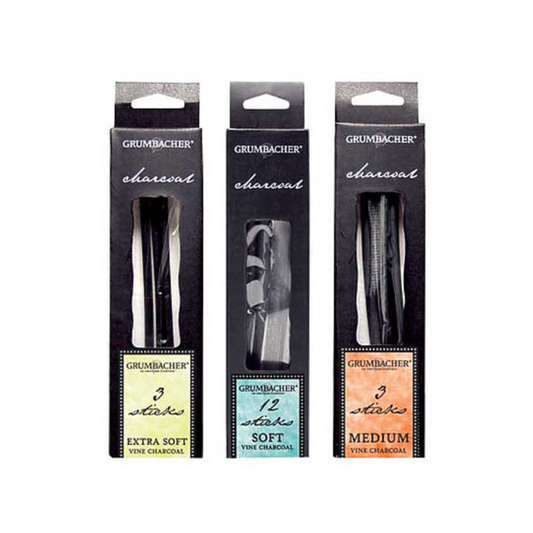 Grumbacher Vine Charcoal Sticks Packs of 3