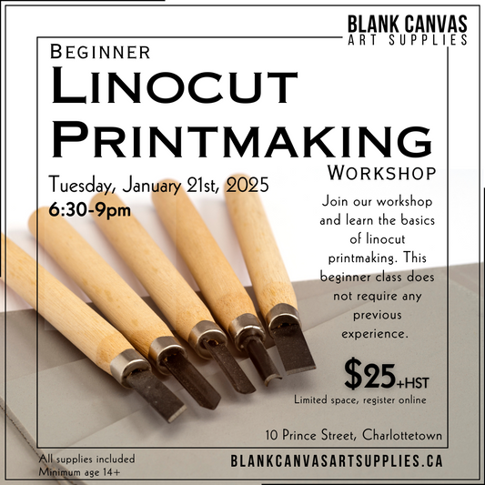 Workshop: Beginner Lino Printmaking January 21, 2025