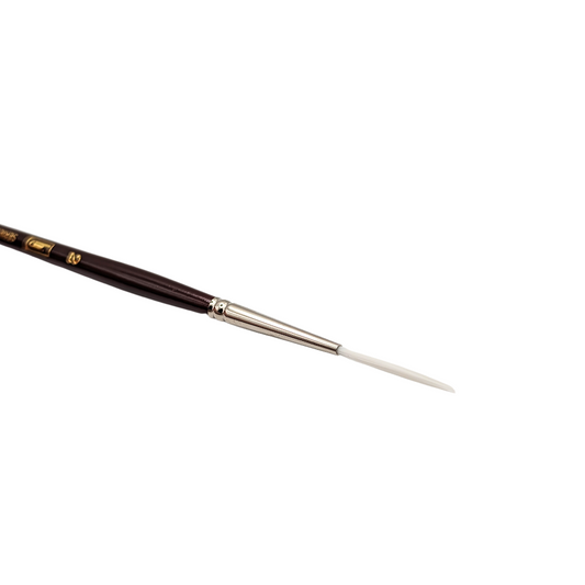 HJ Series 990 White Taklon Script Brush Short Handle