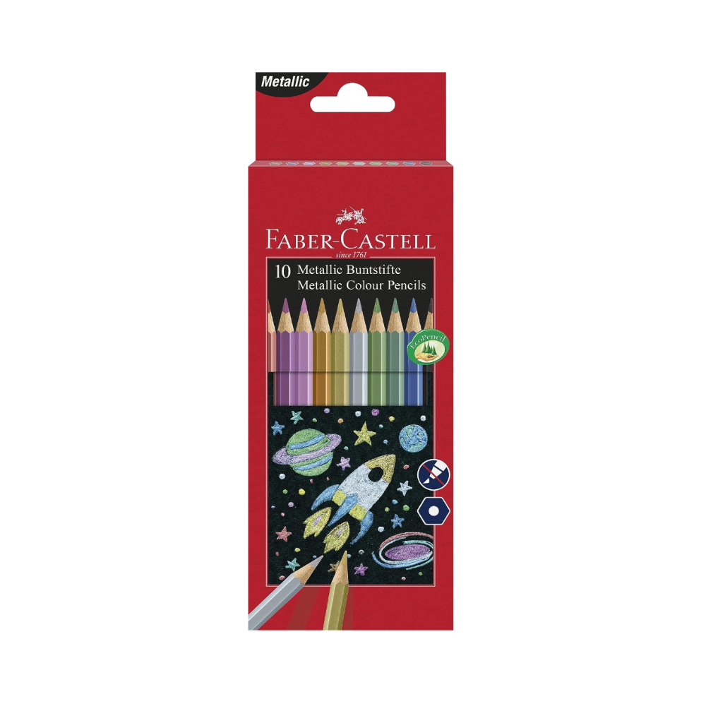 Faber-Castell Metallic Colour Pencils Set of 10