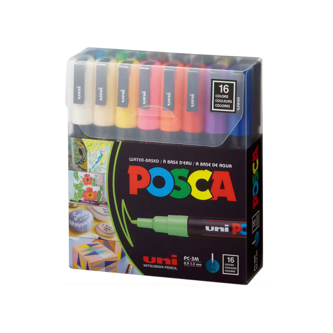 POSCA Paint Marker Set of 16 Colours PC-3M