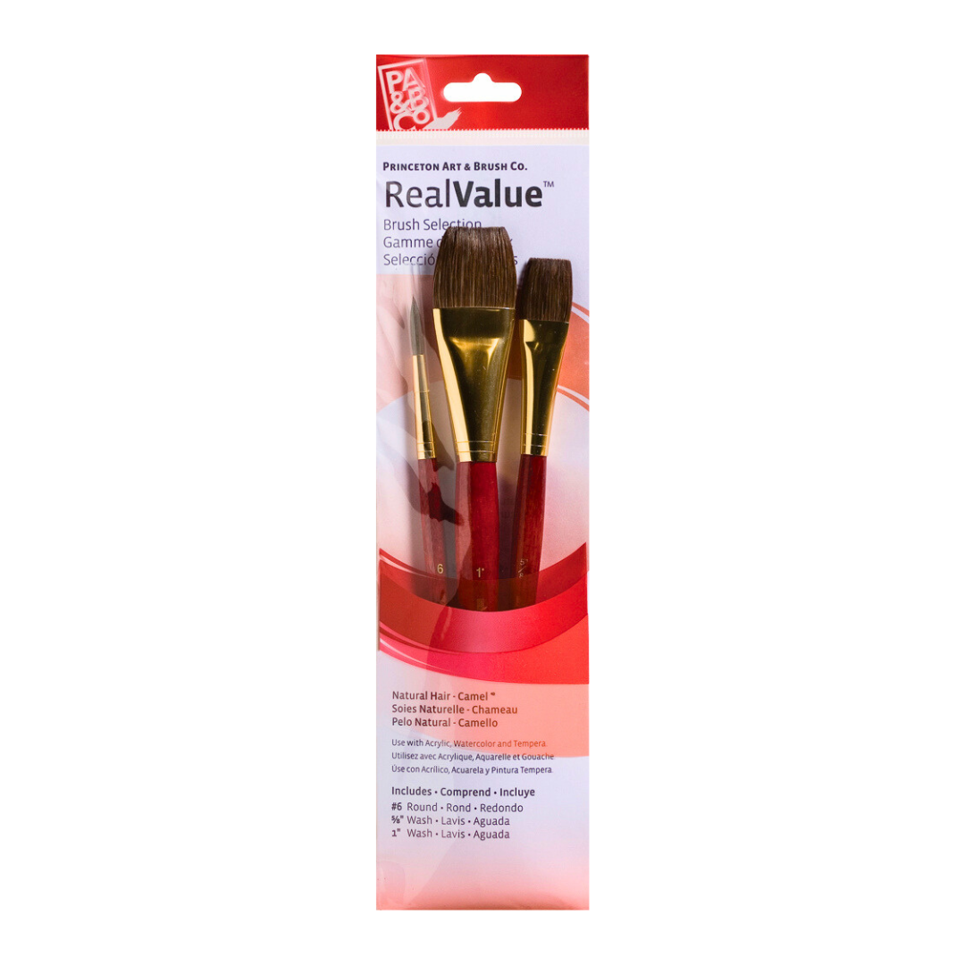 Princeton Real Value Synthetic Brush Set of 3 (9122)