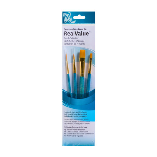 Princeton Real Value Golden Taklon Brush Set of 4 (9171)