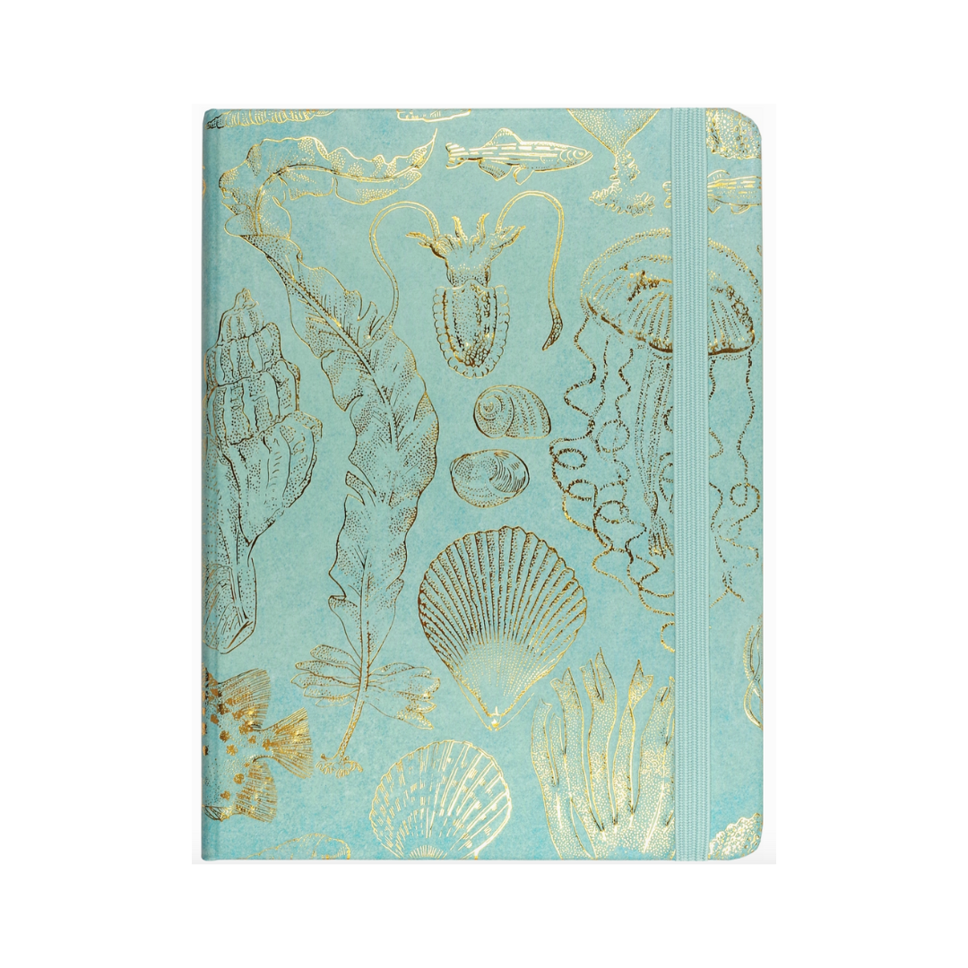 Journal "Sea Life" 6 1/4" x 8 1/4" Lined (Gold Foil)