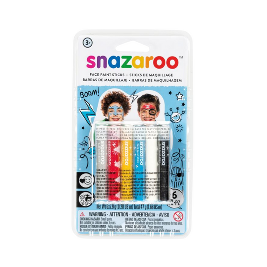 Snazaroo Face Paint Sticks - Adventure Pack of 6