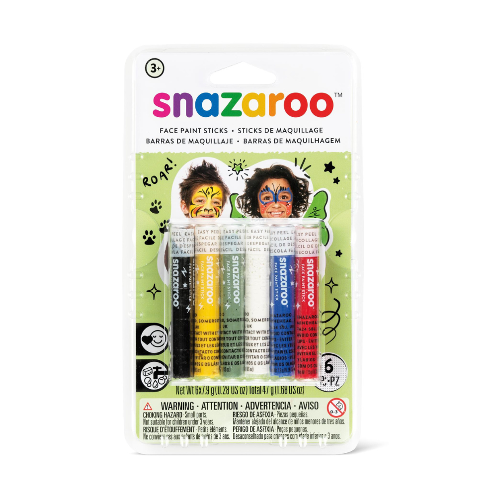 Snazaroo Face Paint - Rainbow Pack of 6 Sticks