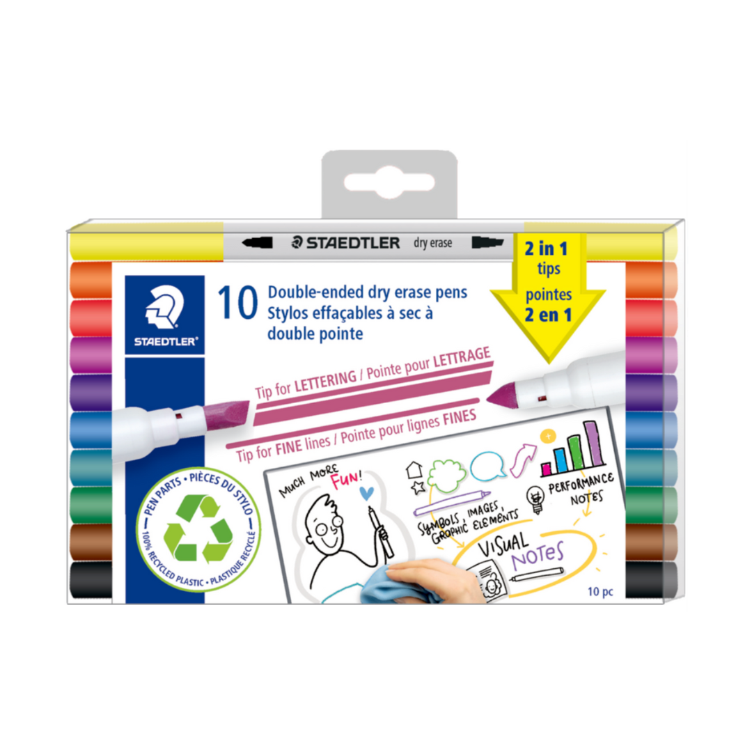 Staedtler Double-ended Dry Erase Pen Set of 10