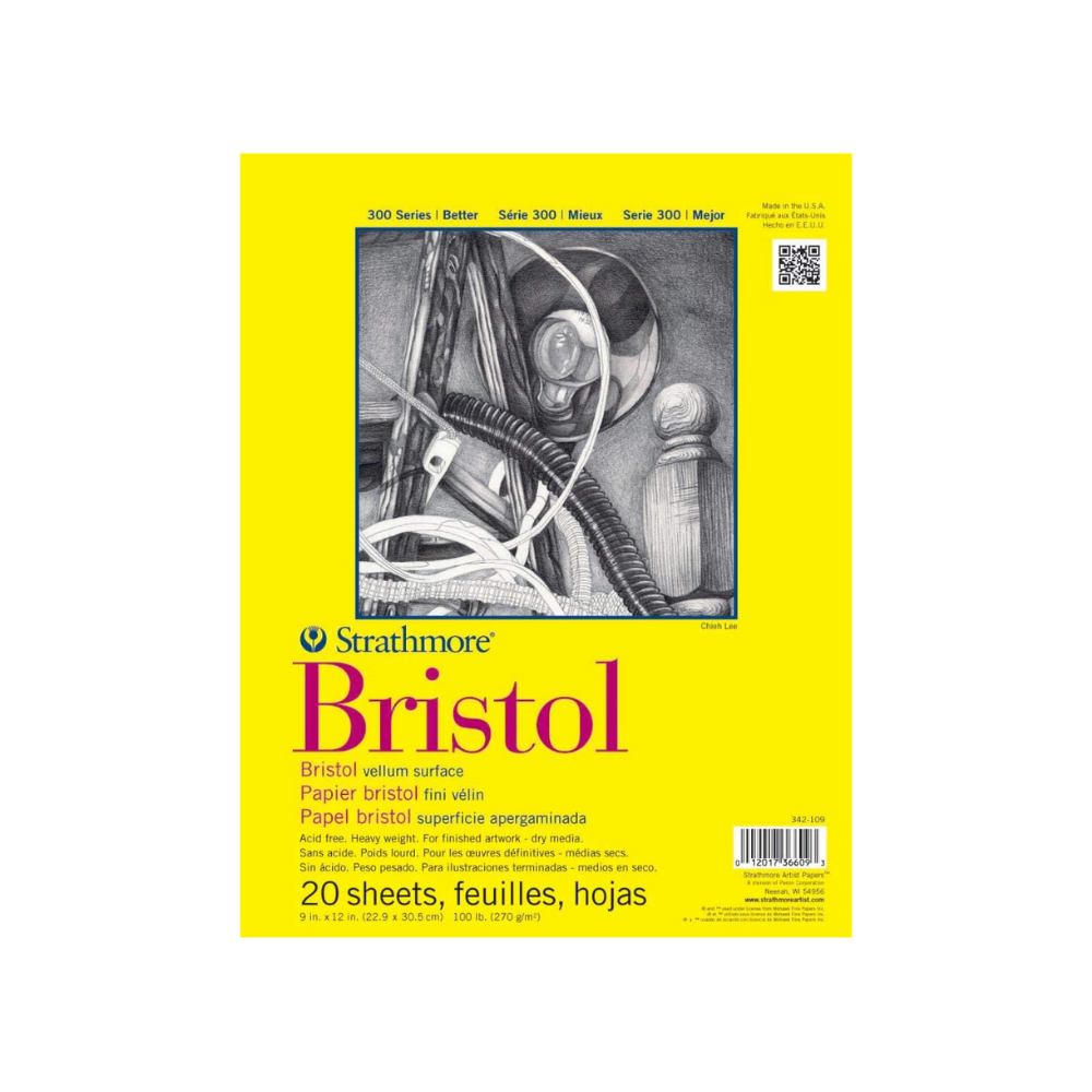 Strathmore Series 300 Bristol Pad 9x12" 20 Sheets