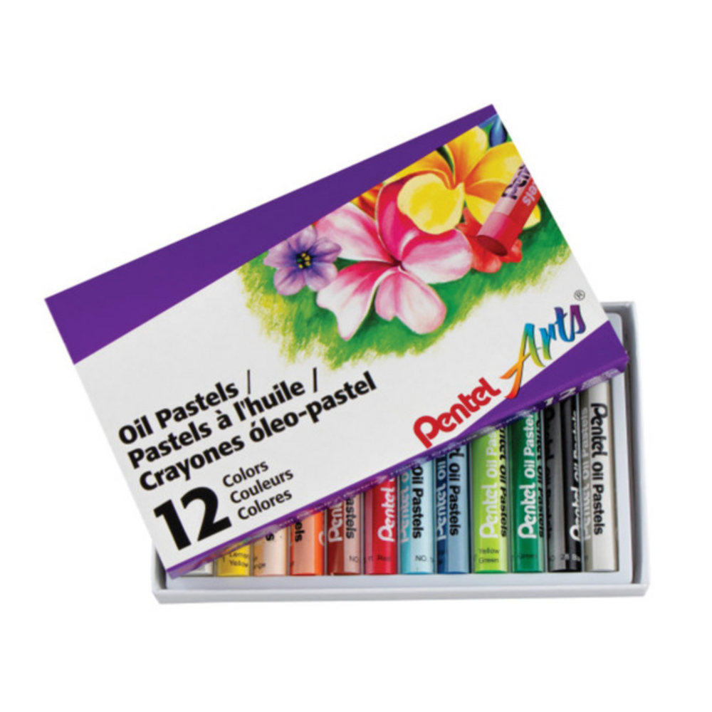 Pentel Arts Oil Pastels Set of 12 Colours