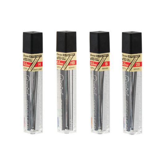 Pentel Hi-Polymer Super Lead Refill (0.5mm) 12 Leads/Tube