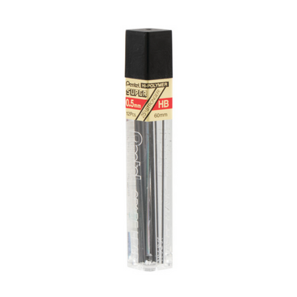 Pentel Hi-Polymer Super Lead Refill (0.5mm) 12 Leads/Tube